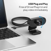 Wansview Full HD Webkamera Mikrofonnal - USB 2.0 Plug and Play Laptop és PC Kamera Automatikus Fénykorrekció 5