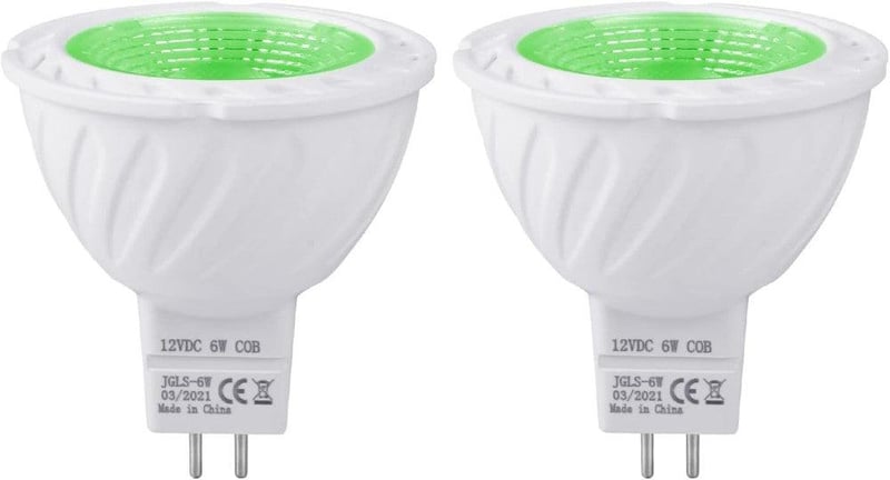 REYLAX zöld LED spotlámpa GU5.3 MR16 foglalat, 6W, 500LM, 2db