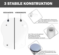 Thermomix TM6 TM5 görgős alátét - Átlátszó akril csúsztatólap Vorwerk robotgéphez 3