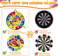 Montessori dinoszauruszos darts tábla gyerekeknek - 66 cm, 12 labdával, kétoldalas, kül- és beltéri játék 5