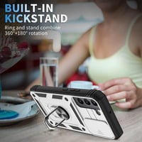 Samsung Galaxy S22 Plus Védőtok Kameracsúszkával - Fehér/Fekete 7
