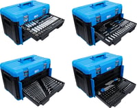 BGS 74000 Profi Dugókulcs Készlet 300 Részes - 1/4", 3/8", 1/2" Hajtásméretekkel, Metrikus és Colos Méretekkel, Króm Kivitel, Gumi Markolatt 7