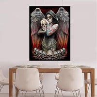 Goth Lány Gyémántfestő Szett - 30x40 cm-es Sötét Hangulatú DIY Kép 3