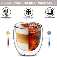 Bodum Duplafalú Latte Macchiato Üvegpohár Szett 4db 250ml - Újracsomagolt 3