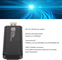 Annadue WiFi 6E USB adapter, 3000 Mbit/s, hármas sávú, Windows 10/11-hez 4
