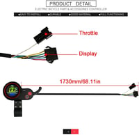 Benefischl E-roller és E-bike vezérlő 36/48V 500/750W LCD kijelzővel 3