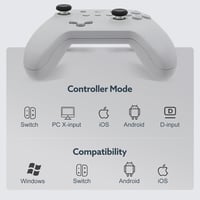 GuliKit KK3 Vezeték Nélküli Kontroller Nintendo Switch/OLED/Steam Deck/Android/iOS Eszközökhöz, Hall-Effekt Joystick, 23 Órás Üzemidő, 6-Ten 6