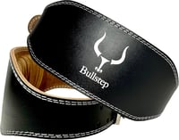 Bullstep Valódi Marhabőr Súlyemelő Öv - Edzőtermi Erőemelő Öv Csatos Rögzítéssel, Testépítéshez, Erőnléti Edzéshez, Férfiaknak és Nőknek 1