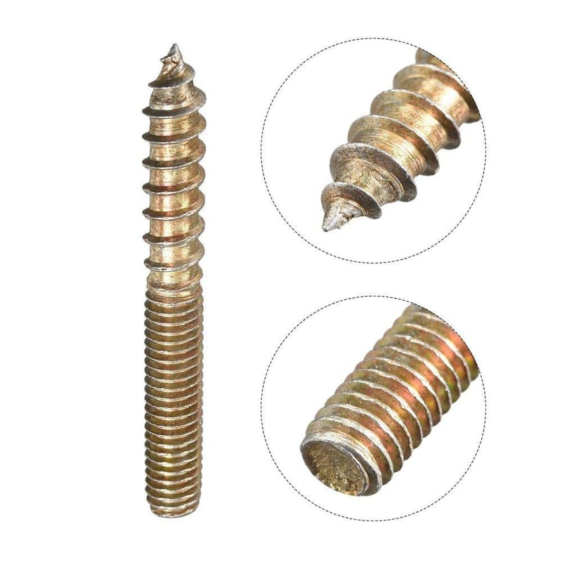 Kraftmann 120 db M6x50mm Dupla Végű Dübelcsavar Fa Bútorokhoz