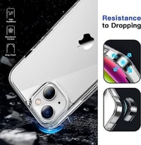 iPhone 14 Ütésálló Átlátszó Szilikon Tok - Vezeték Nélküli Töltés Kompatibilis 6