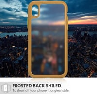 iPhone XR Okkersárga Átlátszó Ultravékony Ütésálló Szilikon Védőtok 4