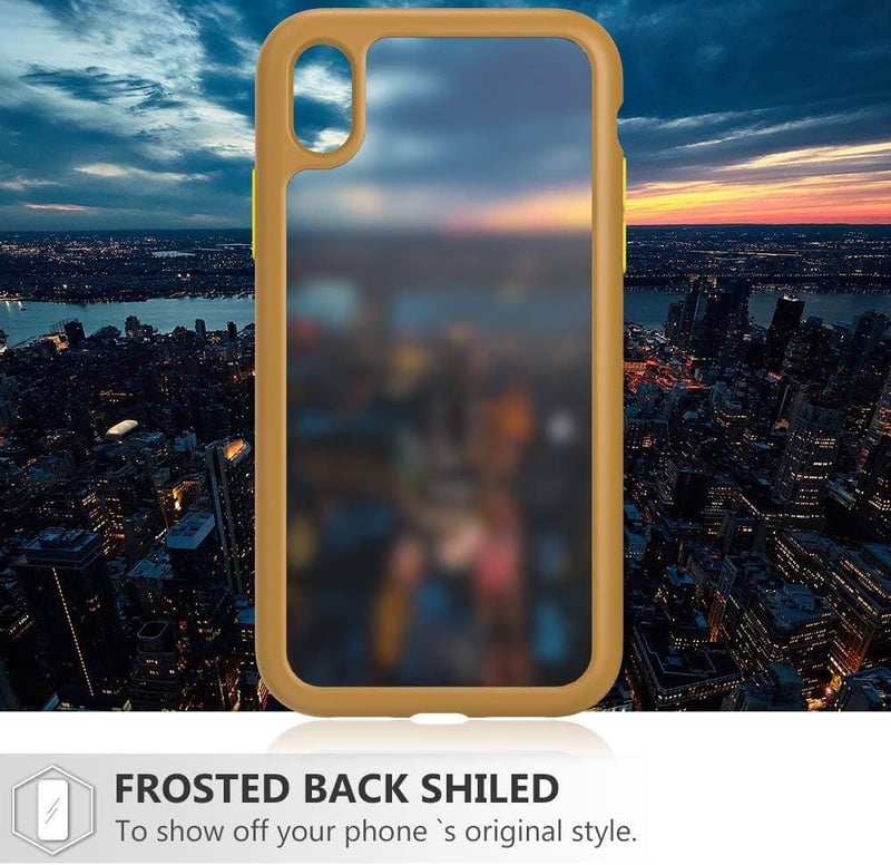 iPhone XR Okkersárga Átlátszó Ultravékony Ütésálló Szilikon Védőtok