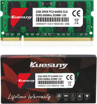 Kuesuny 2GB DDR2 800MHz Laptop Memória - PC2-6400S 200 Pin Notebook RAM Modul, 1.8V CL6, Intel/AMD/Mac Kompatibilis 7
