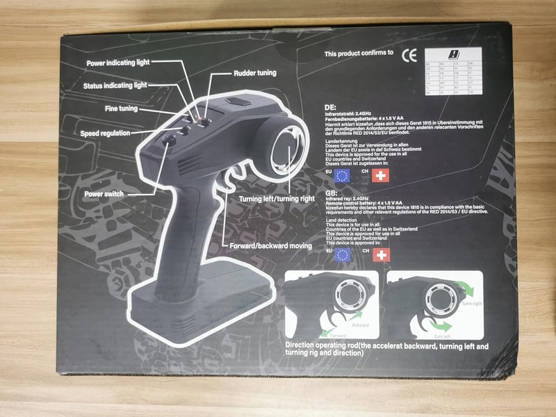 Kizeefun 40 km/h-s távirányítós autó, 1:18 offroad buggy LED fényekkel