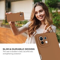 Xiaomi Mi 11 Lite bézs vékony szilikon védőtok 4G/5G/5G NE modellekhez 2