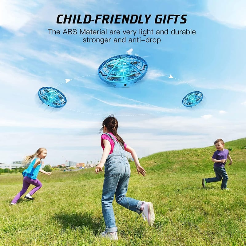 Kriogor UFO Mini Drón - LED-es Repülő Labda Játék Gyerekeknek 360°-os Forgással