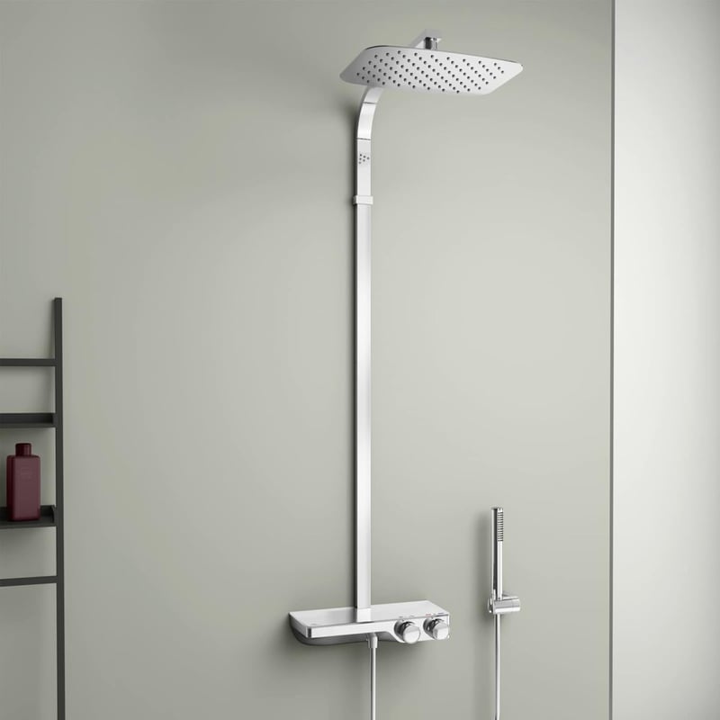 Ideal Standard Ceratherm S200 A7332AA Felszerelhető Zuhanyszett - Króm Kivitel, Sárgaréz Anyag, Fali Rögzítésű Zuhanyrendszer