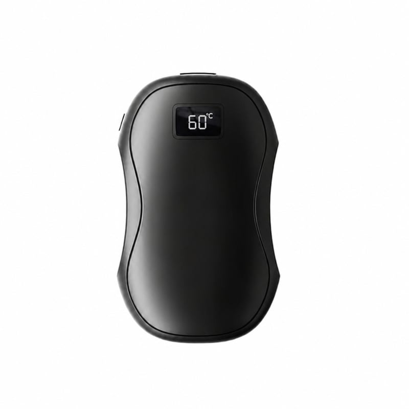 Încălzitor de mâini magnetic N26 2 în 1 cu afișaj LCD, încărcare USB, portabil, pentru iarnă, negru, utilizat, 1 buc.