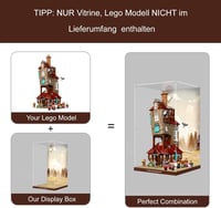 cooldac Akril Vitrin LEGO 76437 Harry Potter Róka Szetthez - Porvédő Átlátszó Kiállítási Doboz HD Háttérrel, Modell Nélkül 5