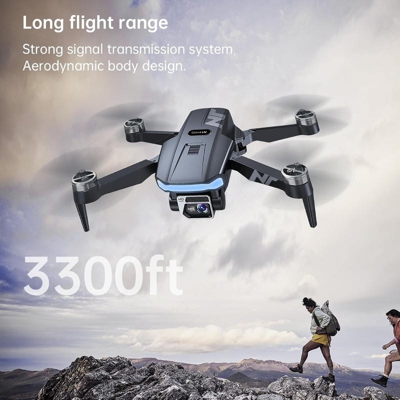 NAFYRE N11 PRO GPS Drón 4K UHD Kamerával, 90 Perc Repülési Idő, Automatikus Követés, Kefe Nélküli Motor, 5G FPV, Könnyű 180g