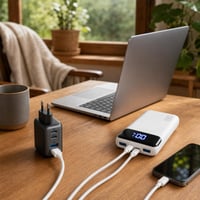 Cestovný nabíjací set: 2x 1,5m USB-C kábel + 65W nabíjačka + 20000 mAh powerbank 1