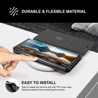 BEZ Samsung Galaxy A50 / A30s Flip Tok - Prémium Műbőr Védőtok Kártyatartóval, Állvánnyal és Mágneses Zárral - Fekete 6