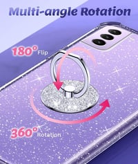 Samsung S21 FE átlátszó tok állítható gyűrűs tartóval 4