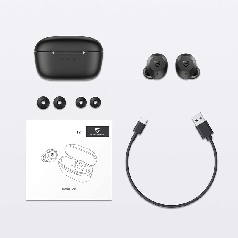 SoundPEATS T2 Hibrid ANC Bluetooth Fülhallgató, 4 Mikrofon, 30 Órás Üzemidő
