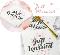 Just Married Esküvői Szalvéta Szett, 40 db-os 11