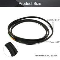 Othmro B-3300 Ipari Ékszíj Fűnyíróhoz, 3300mm, Háromszög Profil 2