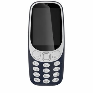 Mobilný telefón Nokia 3310 2G Dual SIM, modrý, 2,4-palcový farebný displej, 2 MP fotoaparát s LED bleskom — bez batérie (stav: pozri 2. obrázok)