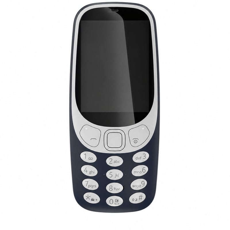 Mobilný telefón Nokia 3310 2G Dual SIM, modrý, 2,4-palcový farebný displej, 2 MP fotoaparát s LED bleskom — bez batérie (stav: pozri 2. obrázok)