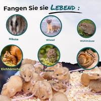Anti9 Élvefogó Egércsapda - Prémium Fém Patkányfogó Kerti és Otthoni Használatra - Állítható Érzékenységű, Újrahasználható Csapda Egereknek, 5