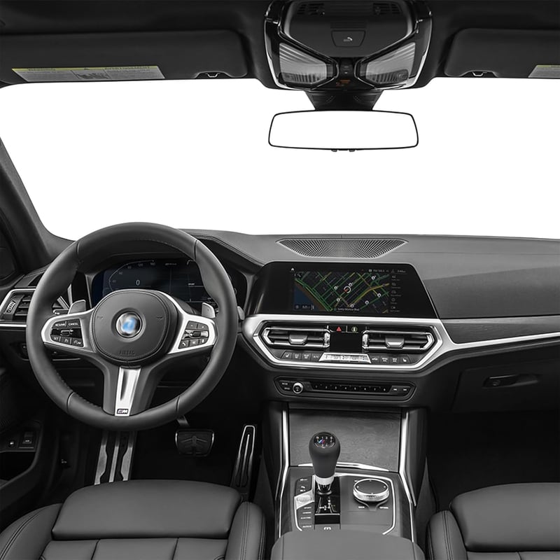 NIYATA BMW Váltógomb 5 Sebességes Sportos Kéziváltó Kar E36 E39 E60 E83 E87 E90 E92 Sorozathoz - Fekete, Ergonomikus, ABS Műanyag és PU Bőr