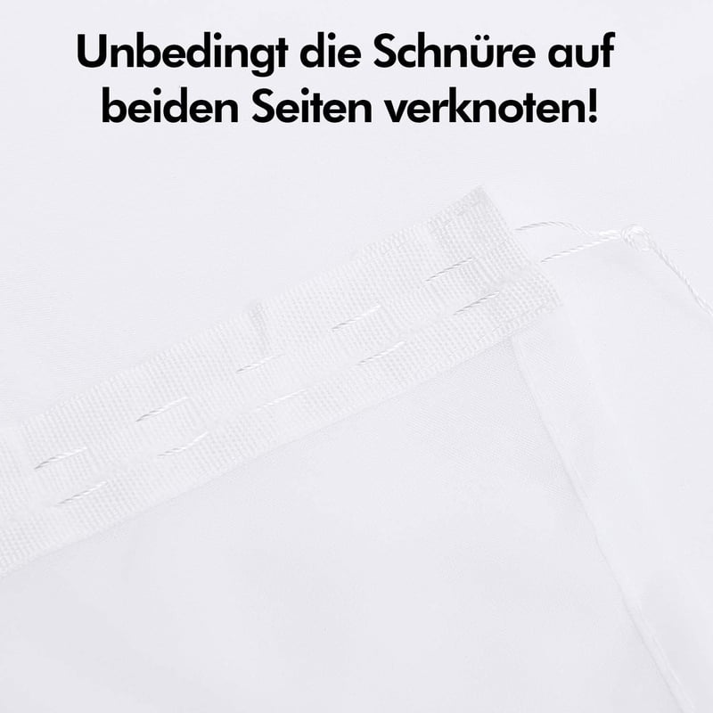Deconovo fehér fényáteresztő függöny nappalihoz, 260x140 cm, 2 db