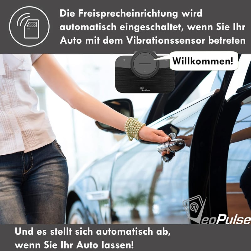 VeoPulse B-PRO 2 Bluetooth kihangosító automatikus csatlakozással és fényjelzéssel