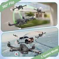Tolatoyus TL16 Drón Kezdőknek - Kefenélküli Motor, Dupla FPV Kamera, Összecsukható, WiFi 5GHz, Optikai Áramlásérzékelő, 3D Flip, Alkalmazásv 4