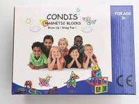CONDIS 95 db-os Mágneses Építőjáték Gyerekeknek, Utazós Készlet 2-8 Éveseknek 9