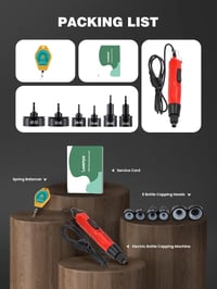 Huanyu elektromos palackzáró gép 10-50mm átmérőhöz, 1300RPM, 6 csavarfejjel 7