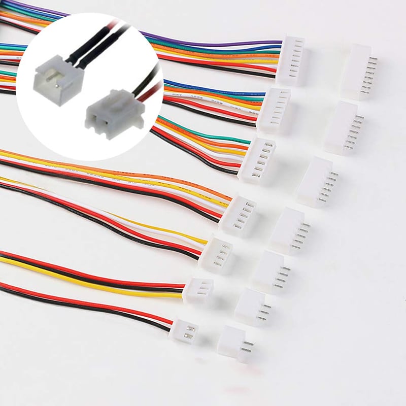 YIXISI 460 db-os JST Csatlakozó Készlet, 2.54 mm JST-XH Aljzat, Adapter Kábel, 2/3/4/5/6 Tűs Dugó Elektronikai Projektekhez