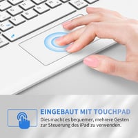 EasyAcc Ultrakönnyű Bluetooth Billentyűzet Touchpaddal, 7 Színű Háttérvilágítással, USB-C, Fehér 6