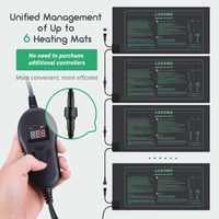 Luxbird fűtőszőnyeg termosztáttal - 6 db vízálló melegítőlap üvegházi növényekhez, 30W 2