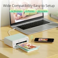 YOTON Mobil Fotónyomtató Okostelefonhoz - 54 db Fényes Fotópapírral (10x15cm) - AR Videónyomtatás, WiFi, iOS és Android Kompatibilis 2