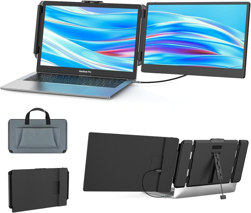 SMISEACOW 14" FHD IPS Hordozható Monitor Laptophoz, Telefonhoz, Játékkonzolhoz