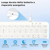 Qulose 11" Vezeték Nélküli Bluetooth Billentyűzet 3