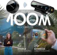 Novible Aura Lite Vezeték Nélküli Csíptetős Mikrofon iPhone, Android, Kamera és PC Eszközökhöz - 25 Órás Üzemidő, Zajszűrés, 100m Hatótáv 5