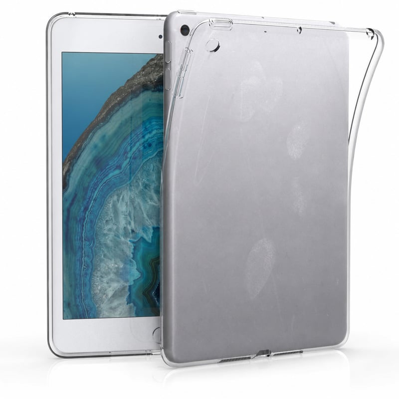 kwmobile Apple iPad Mini 5 (2019) átlátszó TPU szilikon tok - puha védőborítás — ujjlenyomatos és foltos (állapot: lásd a 2. képet)