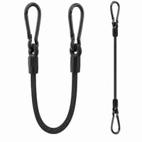 Rugtol Gumipánt Karabinerrel 30 cm Fekete - 100% Latex Expander Napvitorlához, Ponyvahoz, Kerékpárhoz, Autóhoz, Rakományhoz - 2 db-os 1