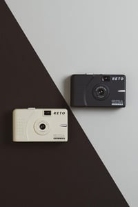 RETO krém színű, 35mm-es újratölthető fényképezőgép széles látószögű objektívvel 6