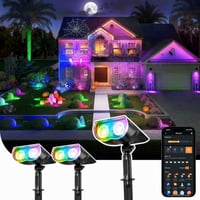 Spotlight solar inteligent RGB de grădină Linkind SL5C, set de 3 bucăți, controlat prin aplicație, 16 milioane de culori, rezistent la apă IP65, pentru alei și căi de acces exterioare 2